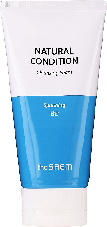 Pianka do mycia twarzy z aktywnym wodorem i węglem bambusowym - The Saem Natural Condition Sparkling Anti-dust Cleansing — Zdjęcie N1