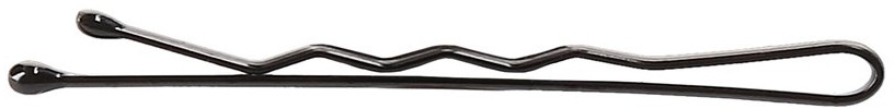 Wsuwki, 6 cm, czarne - Lussoni Waved Hair Grips 6 cm Black — Zdjęcie N1