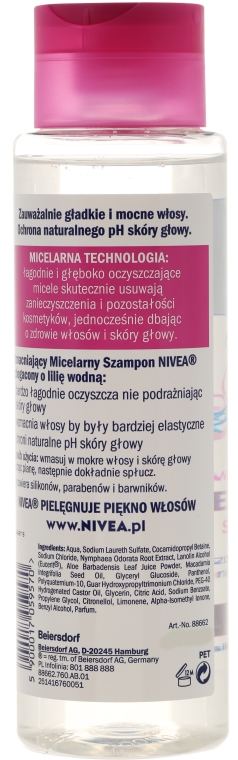 Wzmacniający szampon micelarny do łamliwych włosów i wrażliwej skóry głowy - NIVEA Micellar Strengthening Shampoo — Zdjęcie N7
