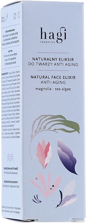 PRZECENA! Naturalne eliksir do twarzy anti aging - Hagi Natural Face Elixir Anti-aging * — Zdjęcie N1