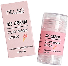 Glinkowa maska w sztyfcie do twarzy Lody - Melao Ice Cream Clay Mask Stick — Zdjęcie N2
