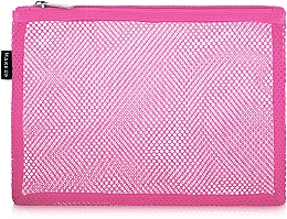 Kosmetyczka podróżna, pink mesh, 23 x 15 cm - MAKEUP — Zdjęcie N1