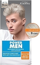 Rozjaśniacz do włosów do 9 tonów - Joanna Power Men Hair Lightener Booster Conditioner With Anti-Yellow Effect  — Zdjęcie N3