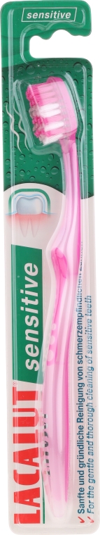 Szczoteczka do zębów wrażliwych, różowa - Lacalut Sensitive