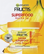 Maska 3 w 1 Banan, odżywka do włosów suchych i bardzo suchych - Garnier Fructis Superfood Mask (próbka) — Zdjęcie N1