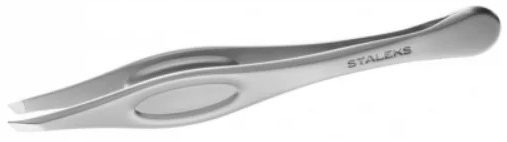 Skośna pęseta do brwi z wąskimi krawędziami, TBC-20/4 - Staleks Beauty & Care 20 Type 4 — Zdjęcie N2