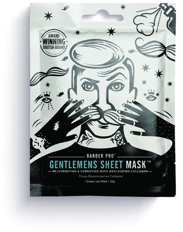 Przeciwstarzeniowa maska z kolagenem dla mężczyzn - BarberPro Gentelmens Sheet Mask — Zdjęcie N1
