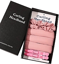 Zestaw do robienia loków, różowy, 5 produktów - Ecarla Curling Headband — Zdjęcie N1