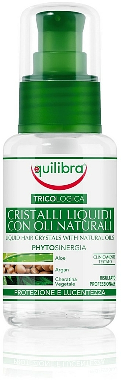 Nabłyszczający olejek do włosów - Equilibra Tricologica Liquid Hair Crystals With Naturals Oils — Zdjęcie N1