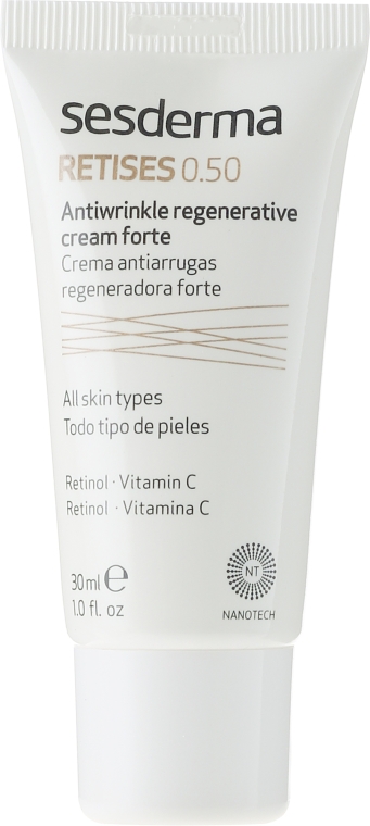 Przeciwstarzeniowy krem regenerujący do twarzy - SesDerma Laboratories Retises 0.50% Antiwrinkle Regenerative Cream Forte — Zdjęcie N2