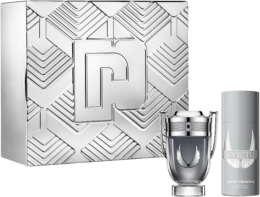 Paco Rabanne Invictus Platinum - Zestaw (edp 100 ml + deo 150 ml) — Zdjęcie N1