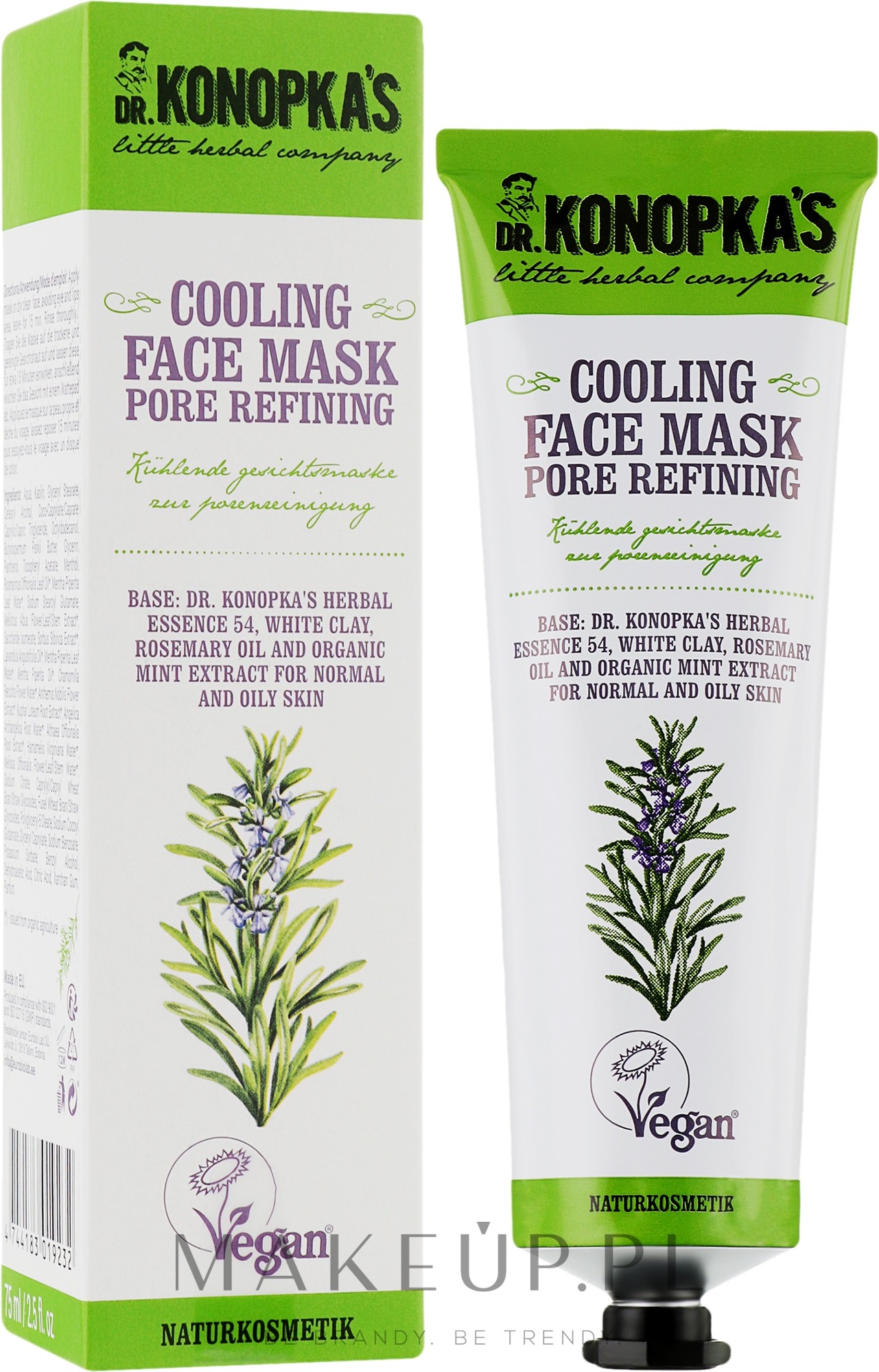 Maska ochładzająca do twarzy zwężająca pory - Dr Konopka's Cooling Face Pore Refining Mask — Zdjęcie 75 ml