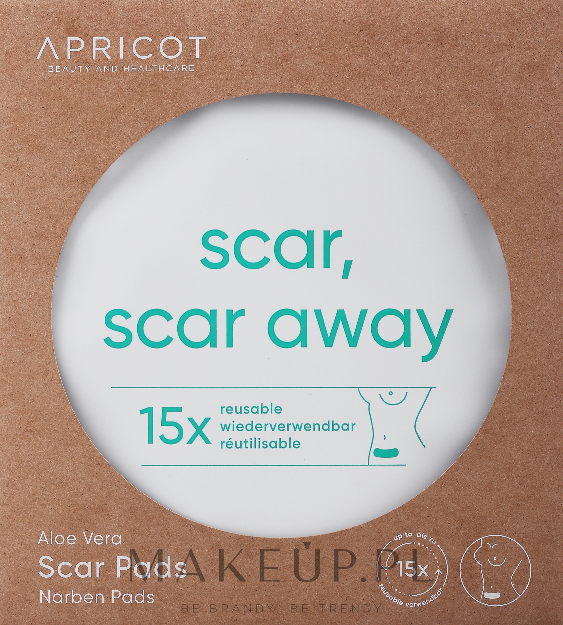 Plastry na blizn z aloesem - Apricot Scar, Scar Away Aloe Vera Pads — Zdjęcie 2 szt.