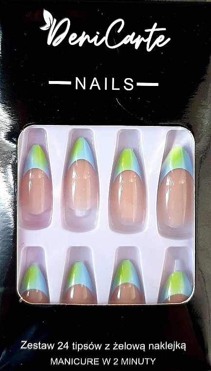 Tipsy migdałowe, 24 sztuki - Deni Carte Nails 9966 — Zdjęcie N1