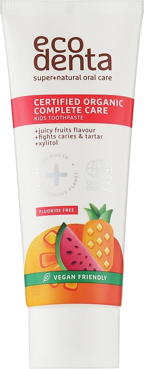 Owocowa pasta do zębów dla dzieci - Ecodenta Cosmos Organic Juicy Fruit  — Zdjęcie N1