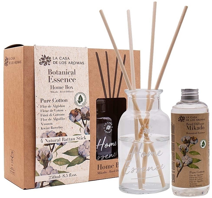 Zestaw Czysta bawelna - La Casa De Los Aromas Botanical Essence Home Box Pure Cotton  — Zdjęcie N1