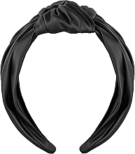 Kup Opaska do włosów, czarna Top Knot - Makeup Hair Hoop Band Leather Black