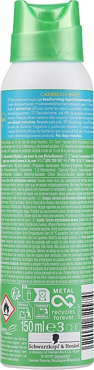 Dezodorant w sprayu - Fa Caribbean Lemon Deodorant Spray — Zdjęcie N2