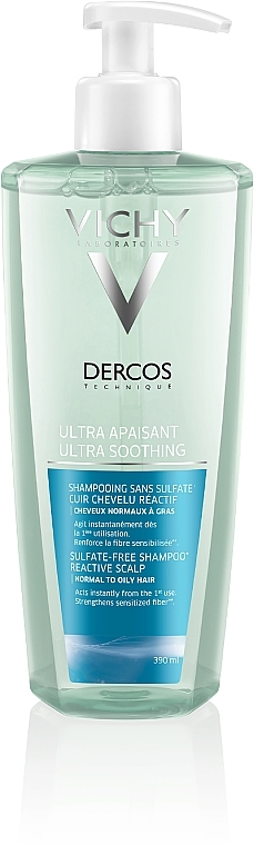 PRZECENA! Szampon łagodzący do włosów normalnych i przetłuszczających się - Vichy Dercos Ultra Soothing Normal to Oil Hair Shampoo * — Zdjęcie N2