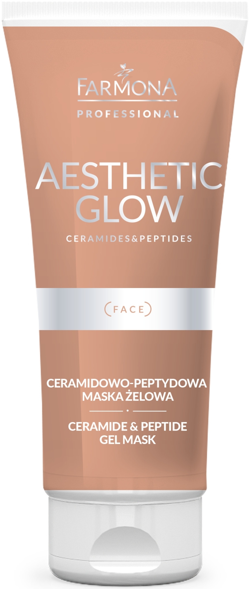 Ceramido-peptydowa maska ​​żelowa do twarzy - Farmona Professional Aesthetic Glow Ceramide & Peptide Gel Mask — Zdjęcie 200 ml