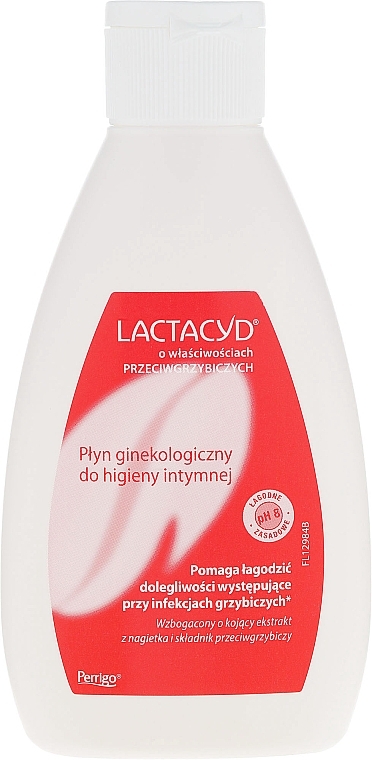 PRZECENA! Przeciwgrzybiczy płyn ginekologiczny do higieny intymnej - Lactacyd * — Zdjęcie N2
