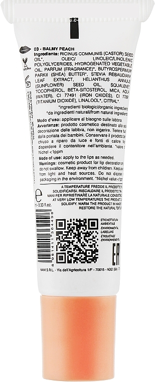 Balsam do ust Brzoskwinia - PuroBio Cosmetics Balmy Lip Balm Peach — Zdjęcie N2