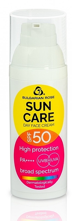 Krem do twarzy na dzień z ochroną SPF 50 - Bulgarian Rose Sun Care Day Face Cream SPF 50 — Zdjęcie N1