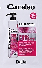 Różany szampon pielęgnacyjny - Delia Cosmetics Cameleo Pink Effect Shampoo (próbka) — Zdjęcie N1