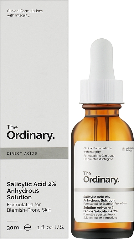 Serum do twarzy z 2 % bezwodnym roztworem kwasu salicylowego - The Ordinary Salicylic Acid 2% Solution — Zdjęcie N2