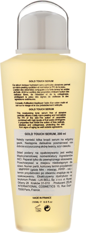 Bogate serum balansujące skórę - Aura Chake Gold Touch Serum — Zdjęcie N2