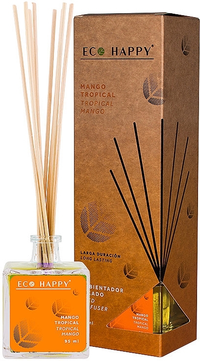 Dyfuzor zapachowy Tropical Mango - Eco Happy Tropical Mango Reed Diffuser — Zdjęcie N1