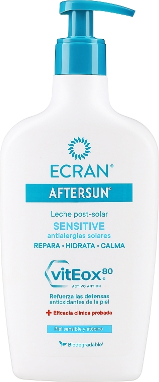 Regenerujący balsam po opalaniu do suchej skóry - Ecran Aftersun Restoring Milk For Sensitive Skin — Zdjęcie N1