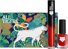 Kup Zestaw - All Tigers Natural & Vegan Lips And Nails Gift Set (lipstick/8ml + nail/polish/11ml)