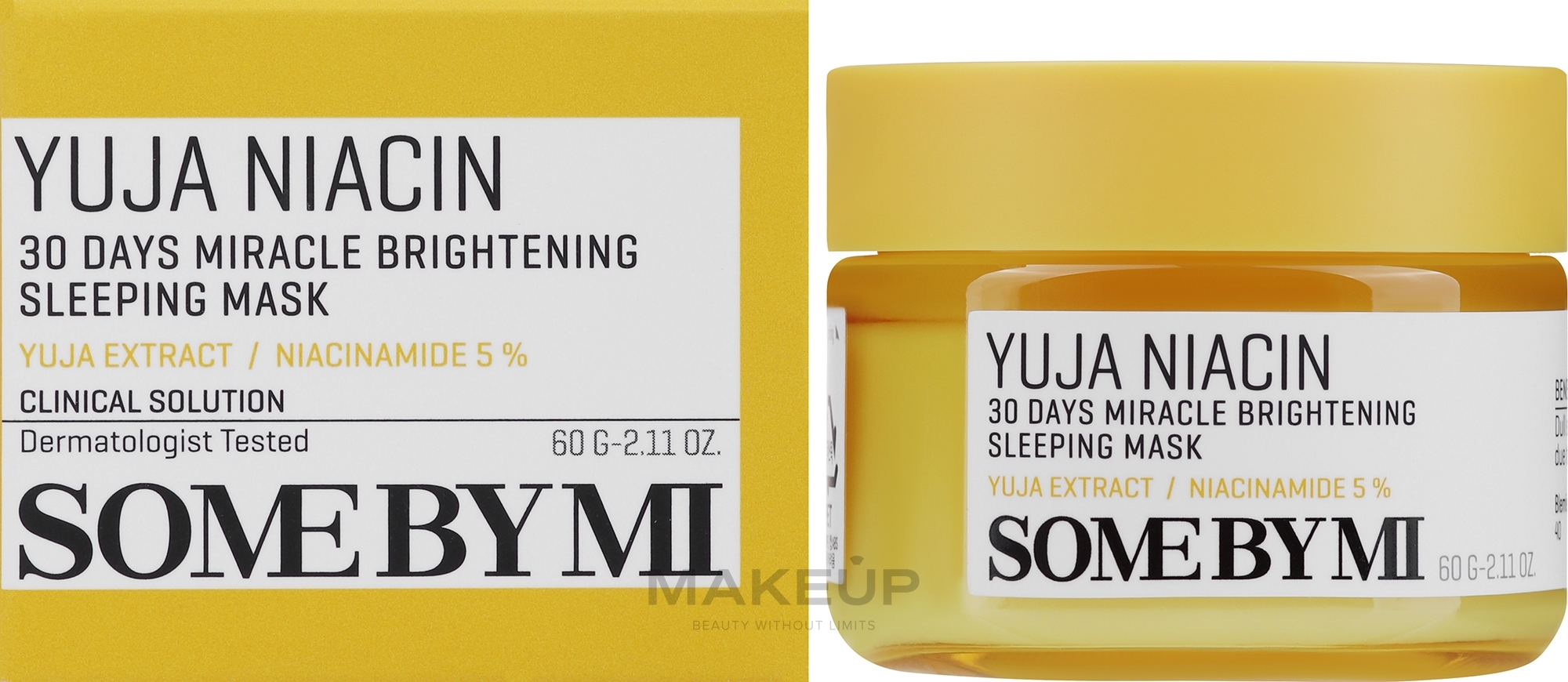 Rozjaśniająca maska do twarzy na noc - Some By Mi Yuja Niacin Brightening Sleeping — Zdjęcie 60 g