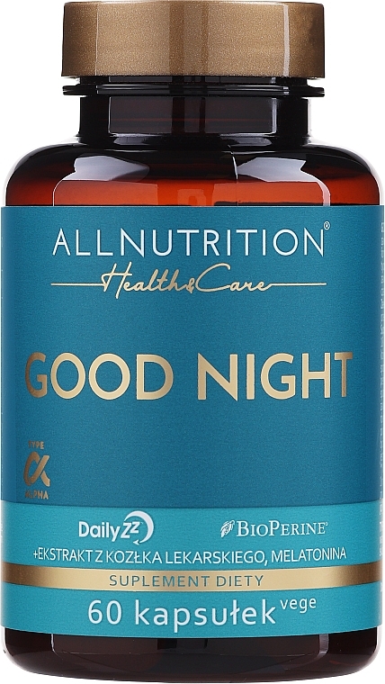 Suplement diety wspomagający sen - Allnutrition Health & Care Good Night — Zdjęcie N1