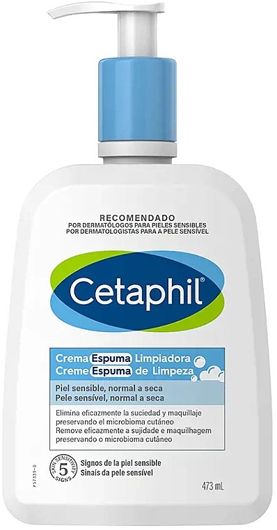 Oczyszczający krem do twarzy - Cetaphil Foaming Facial Cleansing Cream for Sensitive, Normal to Dry Skin — Zdjęcie N1