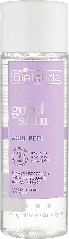 Mikrozłuszczający tonik do twarzy korygująco-normalizujący - Bielenda Good Skin Acid Micro-Exfoliating Face Toner