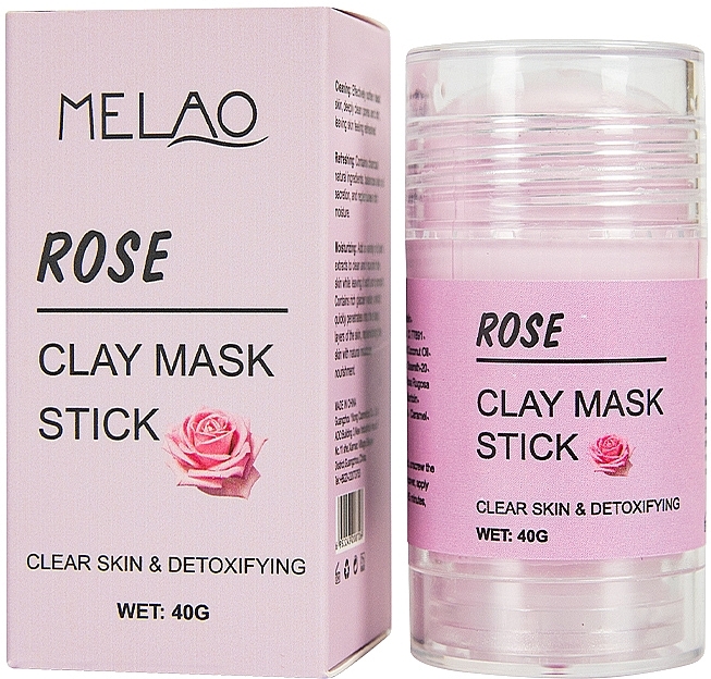 PRZECENA! Glinkowa maska w sztyfcie do twarzy Róża - Melao Rose Clay Mask Stick * — Zdjęcie N1