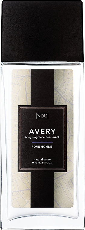NOU Avery - Naturalny dezodorant do ciała w atomizerze dla mężczyzn — Zdjęcie N1