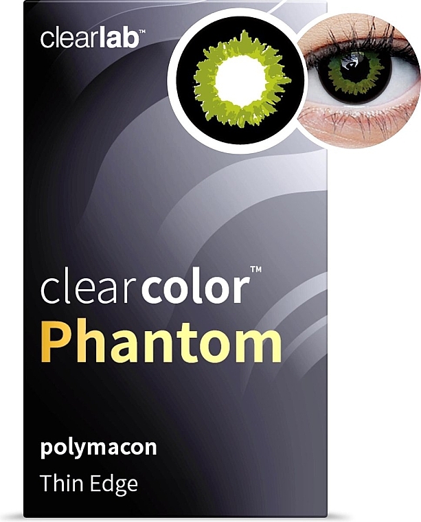 Kolorowe soczewki kontaktowe Black Wolf, 2 sztuki - Clearlab ClearColor Phantom — Zdjęcie N2