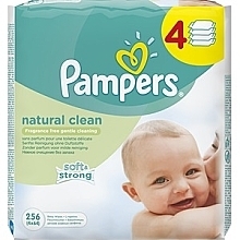 Kup Chusteczki dla niemowląt, 4 x 64 szt. - Pampers Natural Clean Wipes