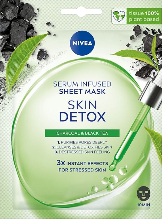 Maska w płachcie z serum detoksykującym - NIVEA Skin Detox Serum Infused Sheet Mask — Zdjęcie N1