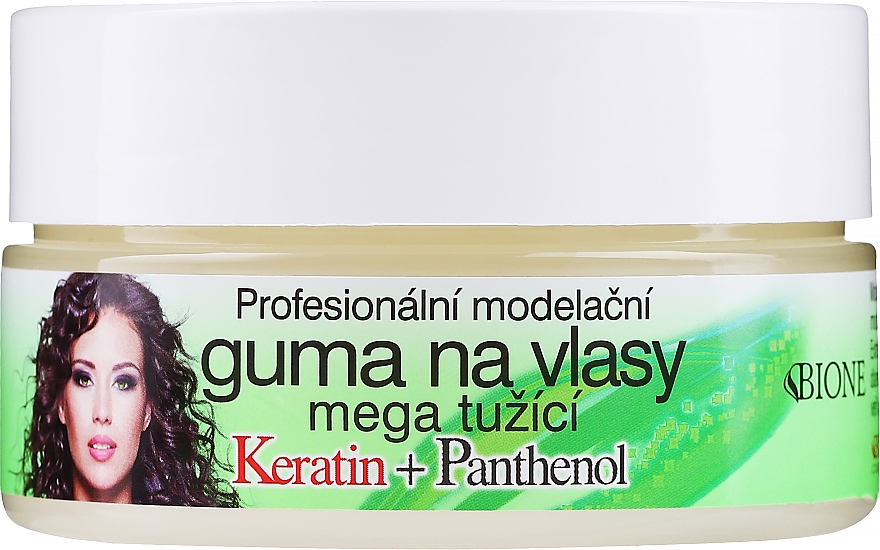 Keratynowa guma do włosów z pantenolem - Bione Cosmetics Keratin + Panthenol Professional Ultra Strong Sculpting Rubber — Zdjęcie N1