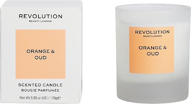 Świeca zapachowa Pomarańcza i oud - Makeup Revolution Orange & Oud Scented Candle — Zdjęcie N1