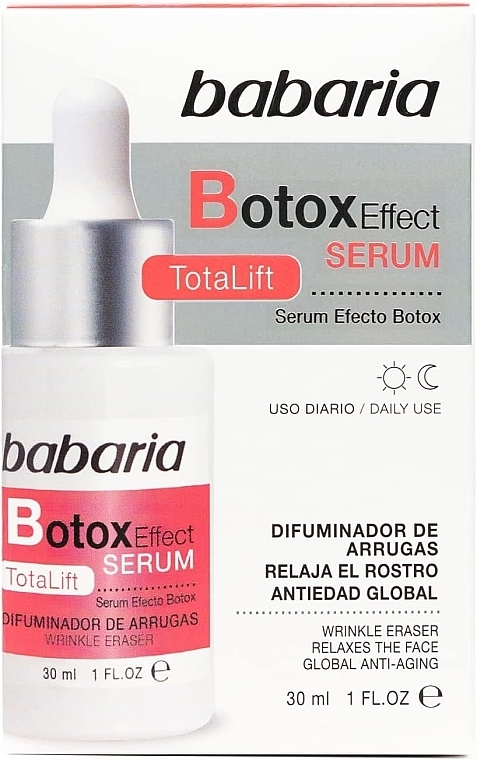 Serum liftingujące do twarzy - Babaria Botox Effect Total Lift Serum — Zdjęcie N2