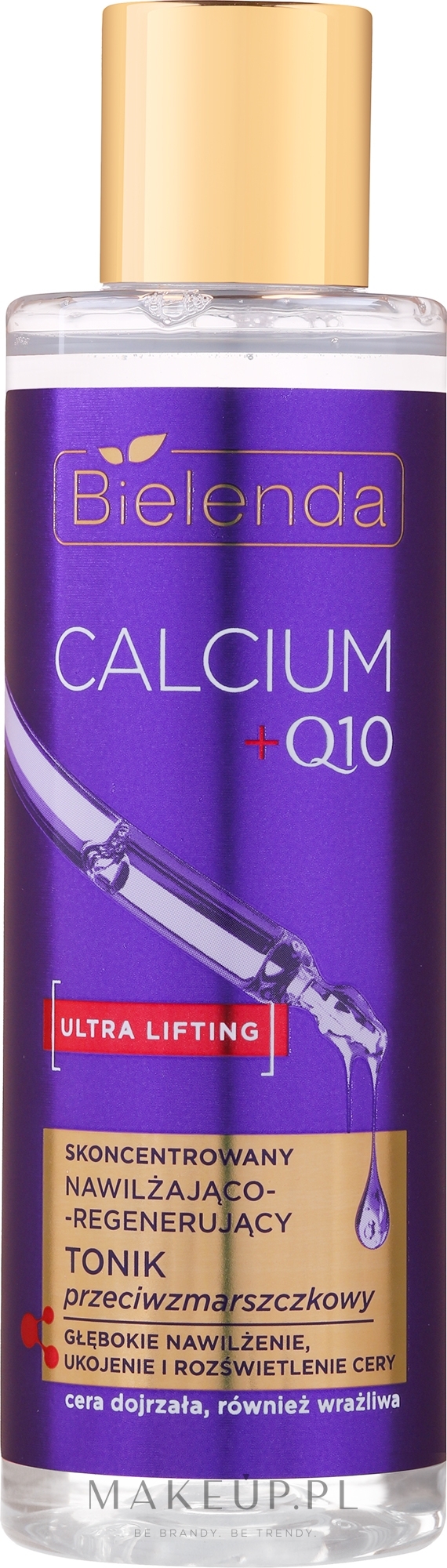 Skoncentrowany nawilżająco-regenerujący tonik przeciwzmarszczkowy do twarzy - Bielenda Calcium + Q10 — Zdjęcie 200 ml