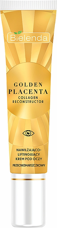 Nawilżająco-liftingujący krem przeciwzmarszczkowy pod oczy - Bielenda Golden Placenta Collagen Reconstructor — Zdjęcie N2