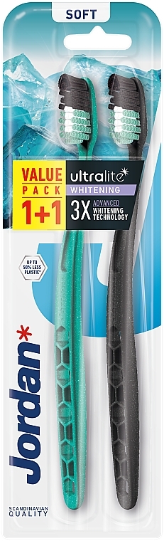 Zestaw szczoteczek do zębów, miękkie, 2 sztuki - Jordan Ultralite Whitening Soft Toothbrush — Zdjęcie N1