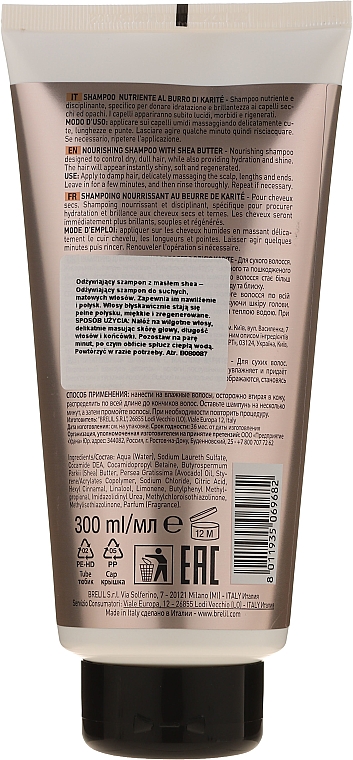Odżywczy szampon z masłem shea do włosów suchych - Brelil Numero Nourishing Shampoo With Shea Butter — Zdjęcie N2