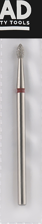 Frez diamentowy 2,1 mm, L-4 mm, czerwony - Head The Beauty Tools — Zdjęcie N1